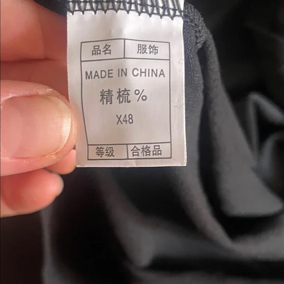 Black Graphic T-Shirt with White Floral Design - Picture 3 of 5